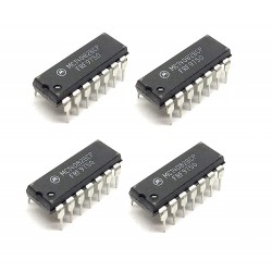 4Pcs CD4093BE 4093 IC Logic IC NAND Gate, Schmitt Trigger, CD4093, 2 Input, 6.8 mA, 3 V to 18 V, DIP-14