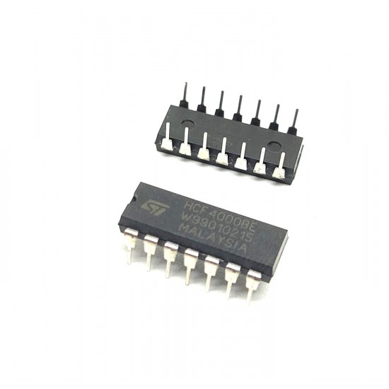 2Pcs 4000 IC CD4000 HCF4000BE Logic Gate IC DUAL 3-INPUT NOR GATE PLUS INVERTER