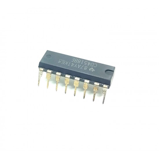 4Pcs CD4518BE 4518 IC Logic IC BCD Up Counter, D- Flip Flop, 8 MHz, 2 Gate, 2 Input, 3 V to 18 V, DIP-16