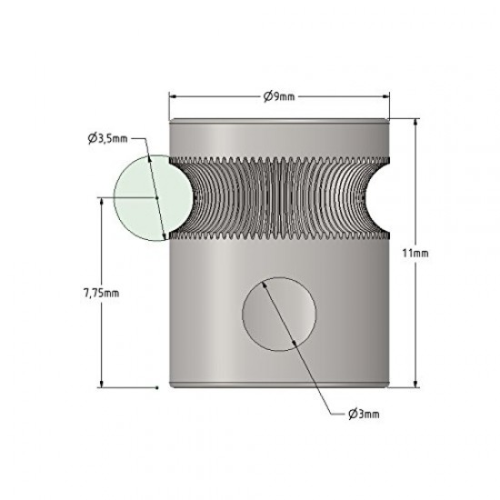 1pcs MK8 1.75mm Stainless Steel Extruder Drive Gear Hobbed Gear For Reprap 3D Printer