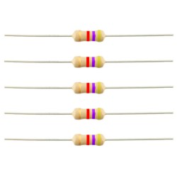 250Pcs 4K7 4.7K Ohm Carbon Film Resistor 1/4 W Resistance 0.25 Watt 250mW 5% Toleance High Quality For DIY