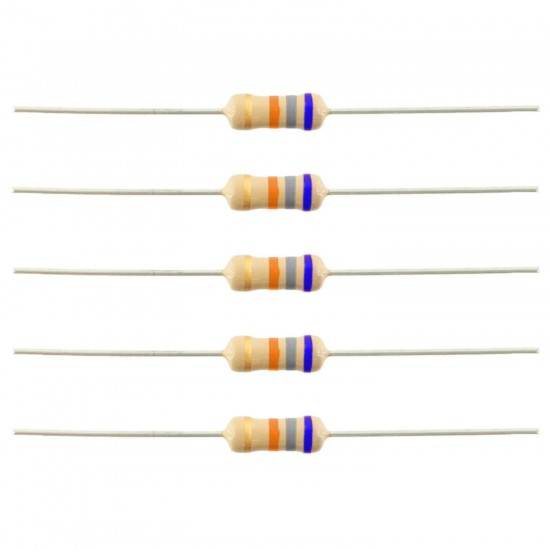 250Pcs 68K Ohm Carbon Film Resistor 1/4 W Resistance 0.25 Watt 250mW 5% Toleance High Quality For DIY