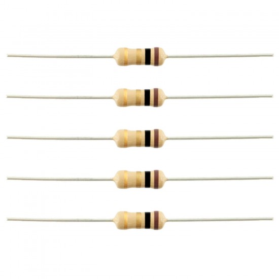 250Pcs 1 Ohm Carbon Film Resistor 1/4 W Resistance 0.25 Watt 250mW 5% Toleance High Quality For DIY