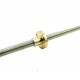 2Pcs 500mm (0.5 mtr) SS304 Threaded Rod M6 6mm OD + M6 nut 1mm Pitch 6mm T Nut Brass round Flange Single Nut for 3D Printer CNC Robotics