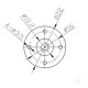 2Pcs 500mm (0.5 mtr) SS304 Threaded Rod M6 6mm OD + M6 nut 1mm Pitch 6mm T Nut Brass round Flange Single Nut for 3D Printer CNC Robotics