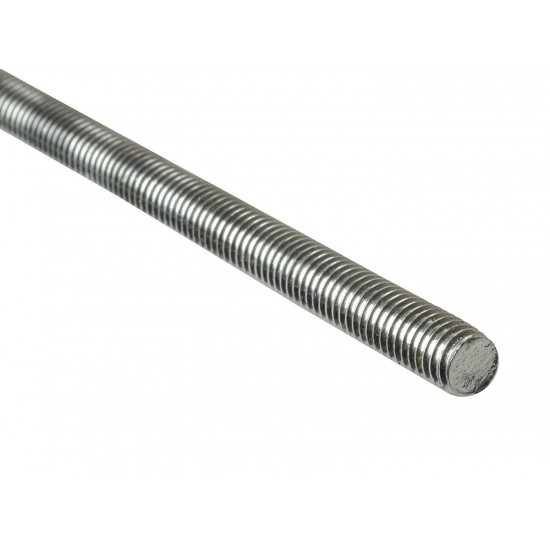 2Pcs 500mm (0.5 mtr) SS304 Threaded Rod M6 6mm OD + M6 nut 1mm Pitch 6mm T Nut Brass round Flange Single Nut for 3D Printer CNC Robotics