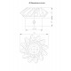 1pcs 3D Printed Right Helical Plastic Bevel Gear 12 Teeth, 33mm dia, 10mm Width, 6mm hole, 2.5 Module for DIY Projects