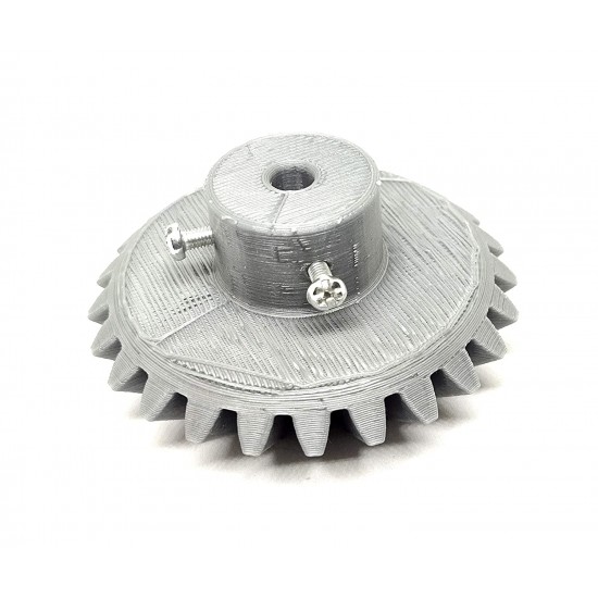 1pcs 3D Printed Left Helical Plastic Bevel Gear 12 Teeth, 33mm dia, 10mm Width, 6mm hole, 2.5 Module for DIY Projects