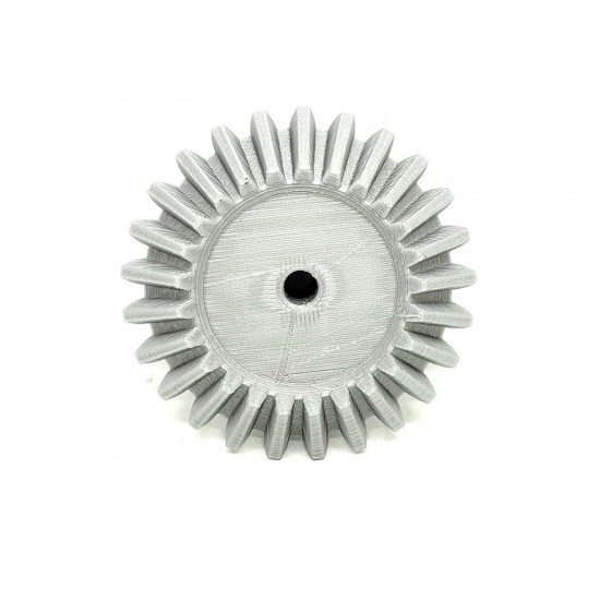 1pcs 3D Printed Left Helical Plastic Bevel Gear 12 Teeth, 33mm dia, 10mm Width, 6mm hole, 2.5 Module for DIY Projects