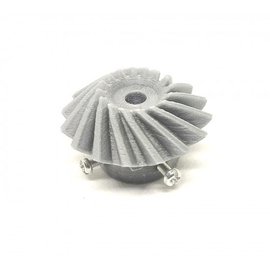 1pcs 3D Printed Right Helical Plastic Bevel Gear 16 Teeth, 43mm dia, 15mm Width, 6mm hole, 2.5 Module for DIY Projects