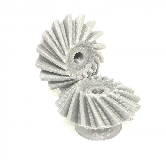 1pcs 3D Printed Right Helical Plastic Bevel Gear 16 Teeth, 43mm dia, 15mm Width, 6mm hole, 2.5 Module for DIY Projects