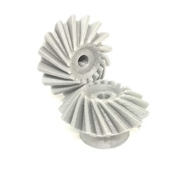 1 Pair 3D Printed Plastic Helical Bevel Gear 16 Teeth, 43mm dia, 15mm Width, 6mm hole, 2.5 Module for DIY Projects
