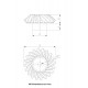 1pcs 3D Printed Right Helical Plastic Bevel Gear 20 Teeth, 53mm dia, 15mm Width, 6mm hole, 2.5 Module for DIY Projects