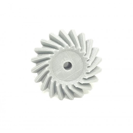 1pcs 3D Printed Right Helical Plastic Bevel Gear 20 Teeth, 53mm dia, 15mm Width, 6mm hole, 2.5 Module for DIY Projects