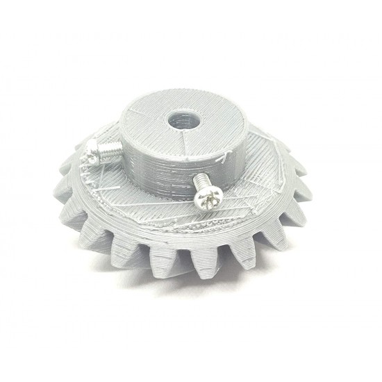 1pcs 3D Printed Right Helical Plastic Bevel Gear 20 Teeth, 53mm dia, 15mm Width, 6mm hole, 2.5 Module for DIY Projects