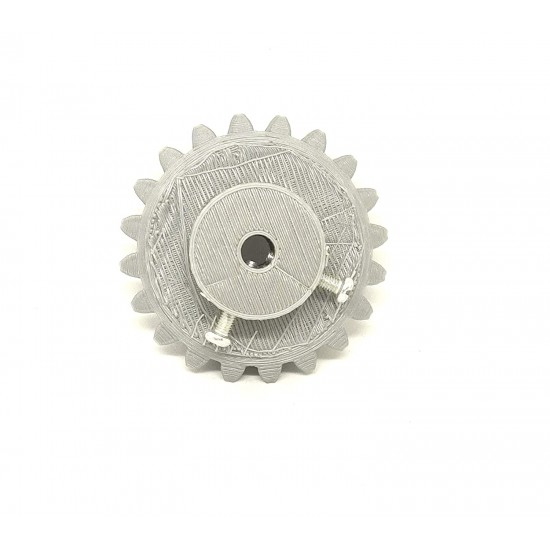 1pcs 3D Printed Right Helical Plastic Bevel Gear 20 Teeth, 53mm dia, 15mm Width, 6mm hole, 2.5 Module for DIY Projects