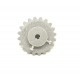 1pcs 3D Printed Left Helical Plastic Bevel Gear 20 Teeth, 53mm dia, 15mm Width, 6mm hole, 2.5 Module for DIY Projects