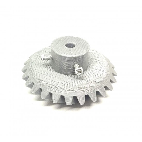 1pcs 3D Printed Right Helical Plastic Bevel Gear 25 Teeth, 66mm dia, 15mm Width, 6mm hole, 2.5 Module for DIY Projects