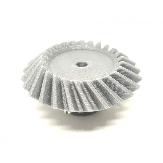 1 Pair 3D Printed Plastic Helical Bevel Gear 25 Teeth, 66mm dia, 15mm Width, 6mm hole, 2.5 Module for DIY Projects