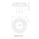 1 Pair 3D Printed Plastic Helical Bevel Gear 25 Teeth, 66mm dia, 15mm Width, 6mm hole, 2.5 Module for DIY Projects