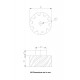 1pcs 3D Printed Right Helical Plastic Spur Gear 10 Teeth, 40mm dia, 20mm Width, 6mm hole, 45 degree Helix for DIY Projects
