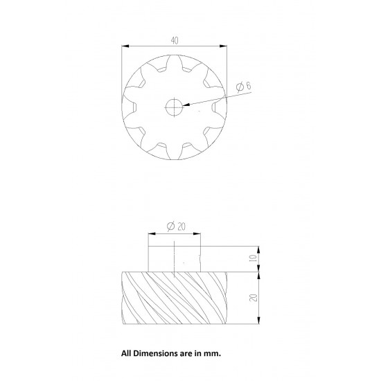 1 Pair 3D Printed Helical Plastic Spur Gear 10 Teeth, 40mm dia, 20mm Width, 6mm hole, 45 degree Helix for DIY Projects 1 Pair 3D Printed Helical Plastic Spur Gear 10 Teeth, 40mm dia, 20mm Width, 6mm hole, 45 degree Helix for DIY Projects