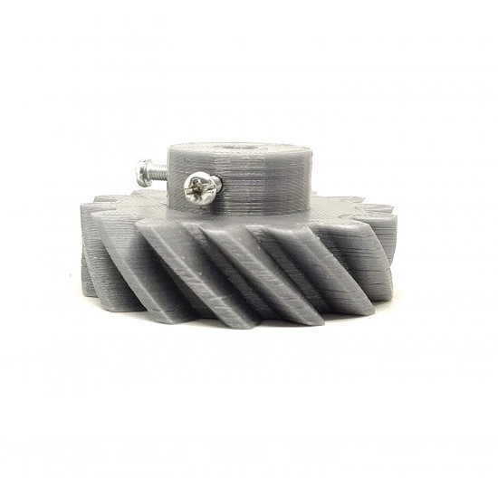 1pcs 3D Printed Right Helical Plastic Spur Gear 14 Teeth, 54mm dia, 15mm Width, 6mm hole, 45 degree Helix for DIY Projects
