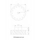 1pcs 3D Printed Right Helical Plastic Spur Gear 14 Teeth, 54mm dia, 15mm Width, 6mm hole, 45 degree Helix for DIY Projects