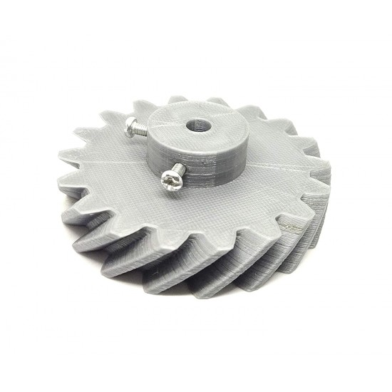 1pcs 3D Printed Right Helical Plastic Spur Gear 18 Teeth, 69mm dia, 15mm Width, 6mm hole, 45 degree Helix for DIY Projects