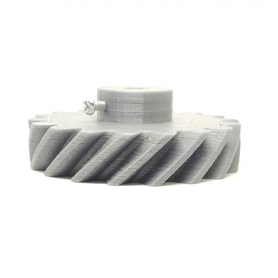 1pcs 3D Printed Right Helical Plastic Spur Gear 18 Teeth, 69mm dia, 15mm Width, 6mm hole, 45 degree Helix for DIY Projects
