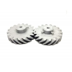 1 Pair 3D Printed Helical Plastic Spur Gear 18 Teeth, 69mm dia, 15mm Width, 6mm hole, 45 degree Helix for DIY Projects