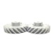 1 Pair 3D Printed Helical Plastic Spur Gear 18 Teeth, 69mm dia, 15mm Width, 6mm hole, 45 degree Helix for DIY Projects