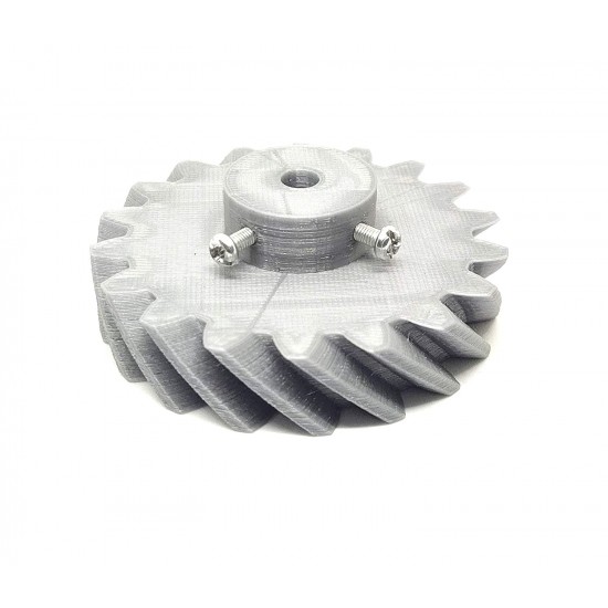 1pcs 3D Printed Left Helical Plastic Spur Gear 18 Teeth, 69mm dia, 15mm Width, 6mm hole, 45 degree Helix for DIY Projects
