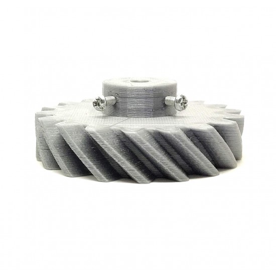 1pcs 3D Printed Left Helical Plastic Spur Gear 18 Teeth, 69mm dia, 15mm Width, 6mm hole, 45 degree Helix for DIY Projects