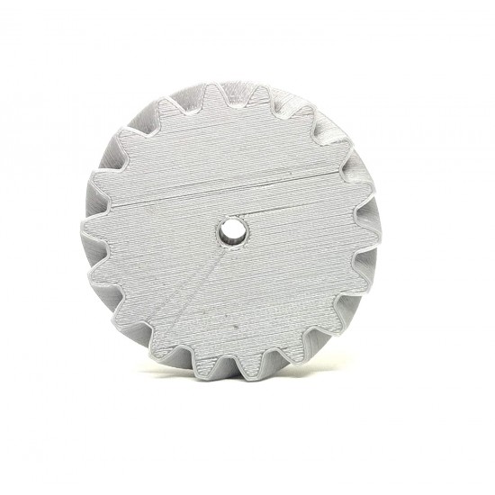 1pcs 3D Printed Left Helical Plastic Spur Gear 18 Teeth, 69mm dia, 15mm Width, 6mm hole, 45 degree Helix for DIY Projects