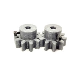 2pcs 3D Printed Plastic Spur Gear 10 Teeth, 30mm dia, 10mm Width, 6mm hole for DIY Projects