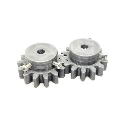 2pcs 3D Printed Plastic Spur Gear 14 Teeth, 40mm dia, 10mm Width, 6mm hole for DIY Projects