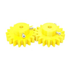 2pcs 3D Printed Plastic Spur Gear 18 Teeth, 50mm dia, 10mm Width, 6mm hole for DIY Projects