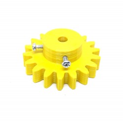 1pcs 3D Printed Plastic Spur Gear 18 Teeth, 50mm dia, 10mm Width, 6mm hole for DIY Projects