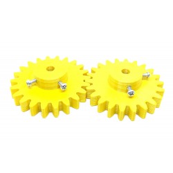 2pcs 3D Printed Plastic Spur Gear 22 Teeth, 60mm dia, 10mm Width, 6mm hole for DIY Projects