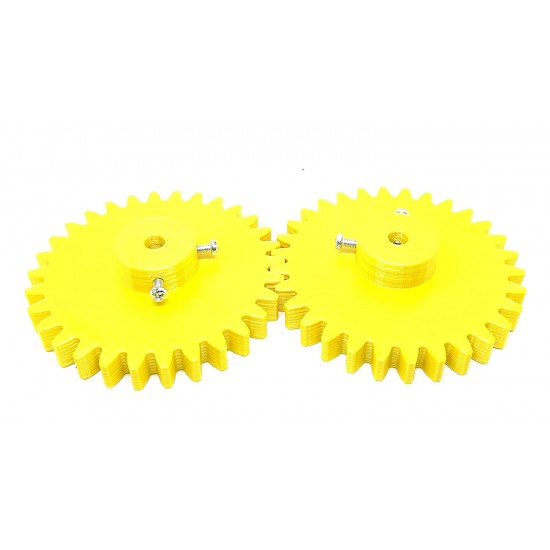 2pcs 3D Printed Plastic Spur Gear 30 Teeth, 80mm dia, 10mm Width, 6mm hole for DIY Projects
