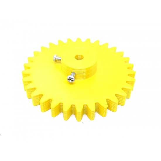 2pcs 3D Printed Plastic Spur Gear 30 Teeth, 80mm dia, 10mm Width, 6mm hole for DIY Projects