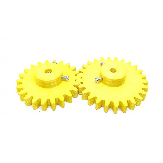 1pcs 3D Printed Plastic Spur Gear 22 Teeth (60mm dia) + 26 Teeth (70mm dia), 10mm Width, 6mm hole for DIY Projects