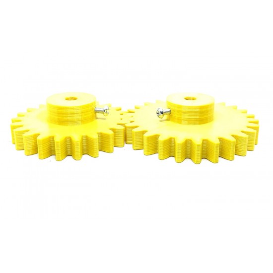 1pcs 3D Printed Plastic Spur Gear 22 Teeth (60mm dia) + 26 Teeth (70mm dia), 10mm Width, 6mm hole for DIY Projects