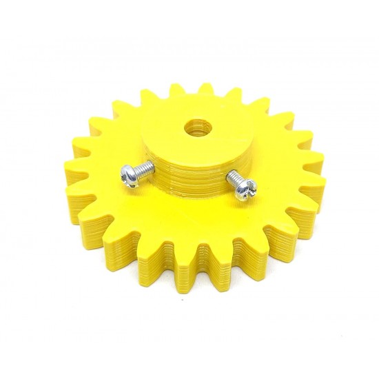 1pcs 3D Printed Plastic Spur Gear 22 Teeth (60mm dia) + 26 Teeth (70mm dia), 10mm Width, 6mm hole for DIY Projects