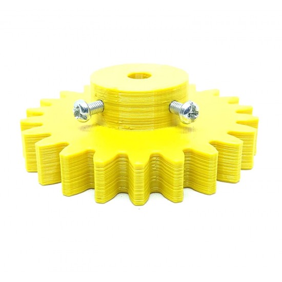 1pcs 3D Printed Plastic Spur Gear 22 Teeth (60mm dia) + 26 Teeth (70mm dia), 10mm Width, 6mm hole for DIY Projects