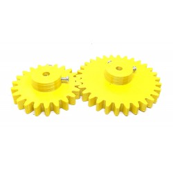 1pcs 3D Printed Plastic Spur Gear 22 Teeth (60mm dia) + 30 Teeth (80mm dia), 10mm Width, 6mm hole for DIY Projects