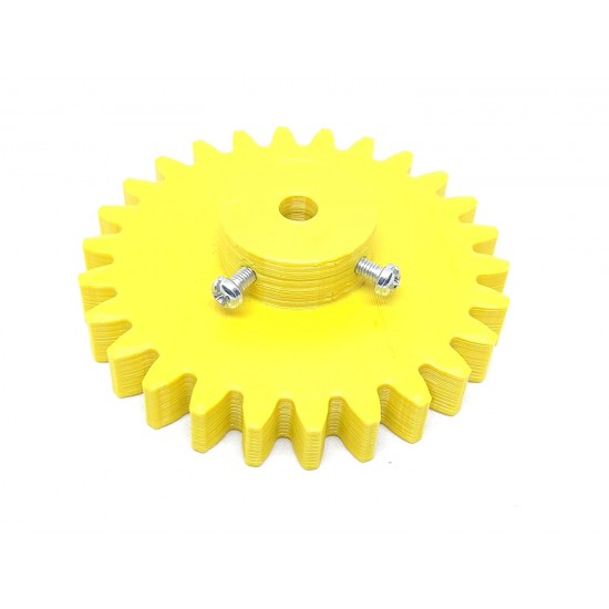 1pcs 3D Printed Plastic Spur Gear 10 Teeth (30mm dia) + 26 Teeth (70mm dia), 10mm Width, 6mm hole for DIY Projects