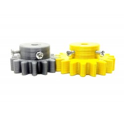 1pcs 3D Printed Plastic Spur Gear 14 Teeth (40mm dia) + 18 Teeth (50mm dia), 10mm Width, 6mm hole for DIY Projects