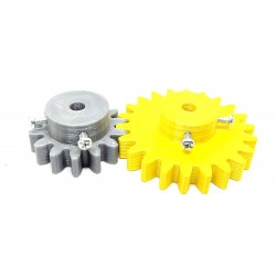 1pcs 3D Printed Plastic Spur Gear 14 Teeth (40mm dia) + 22 Teeth (60mm dia), 10mm Width, 6mm hole for DIY Projects